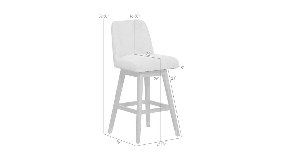 Amalie Counter Stool Dimensions