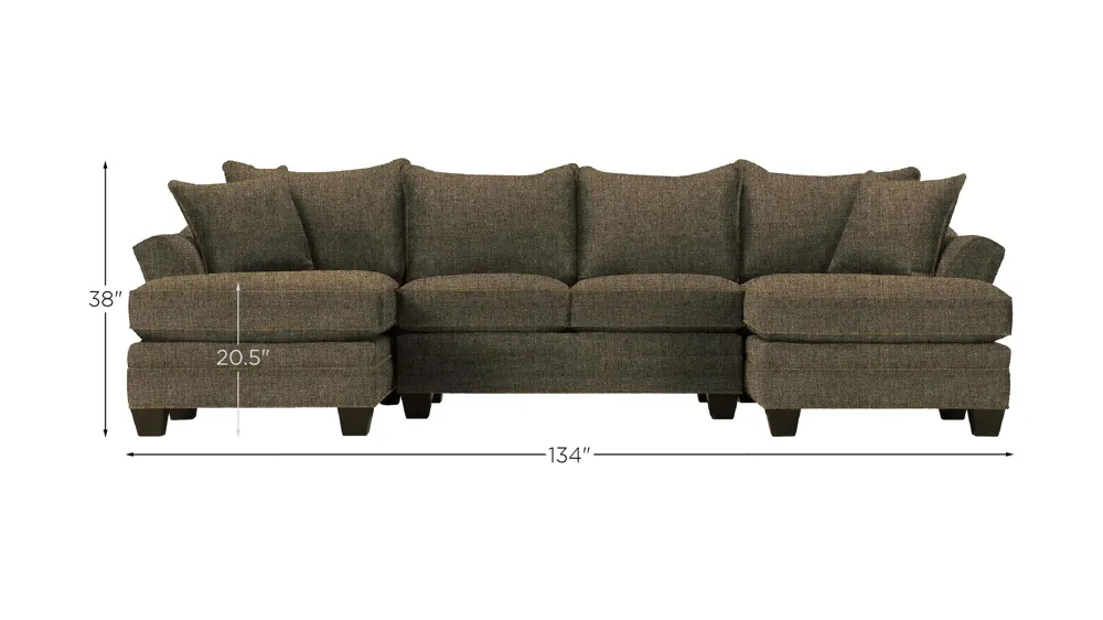 Foresthill 3-pc. Symmetrical Chaise Sectional Sofa Dimensions