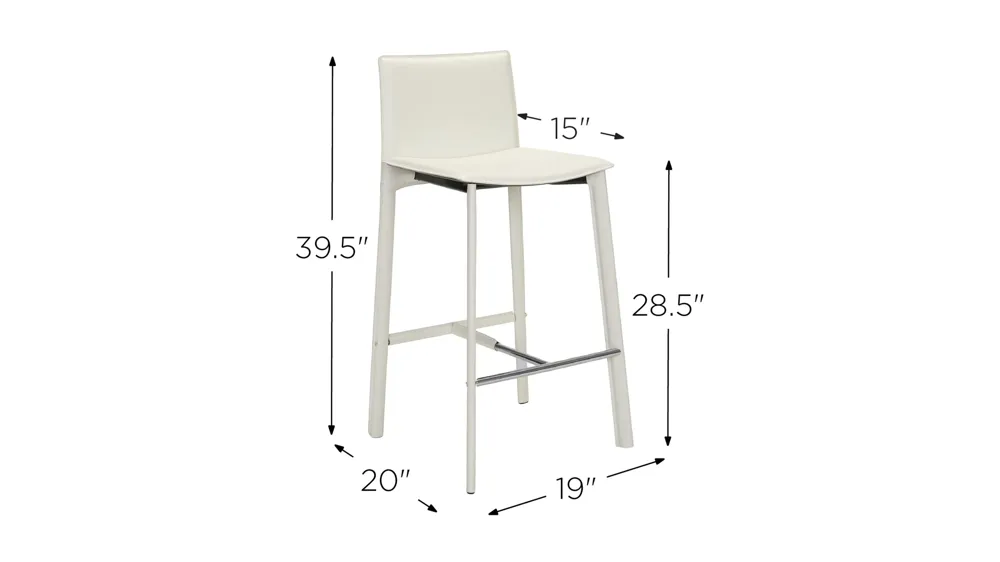 Michelle Bar Stool - Set of 2 Dimensions