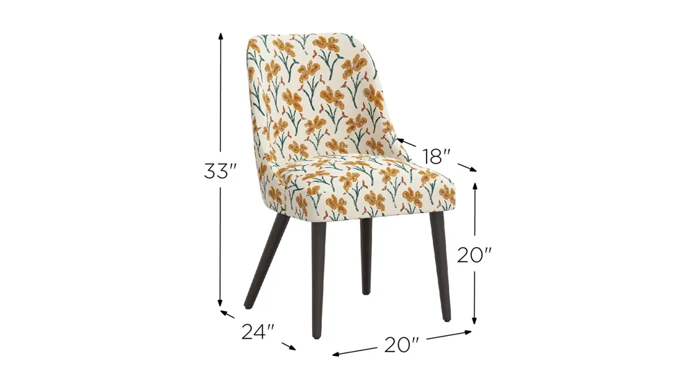 Kintra Upholstered Dining Chair Dimensions