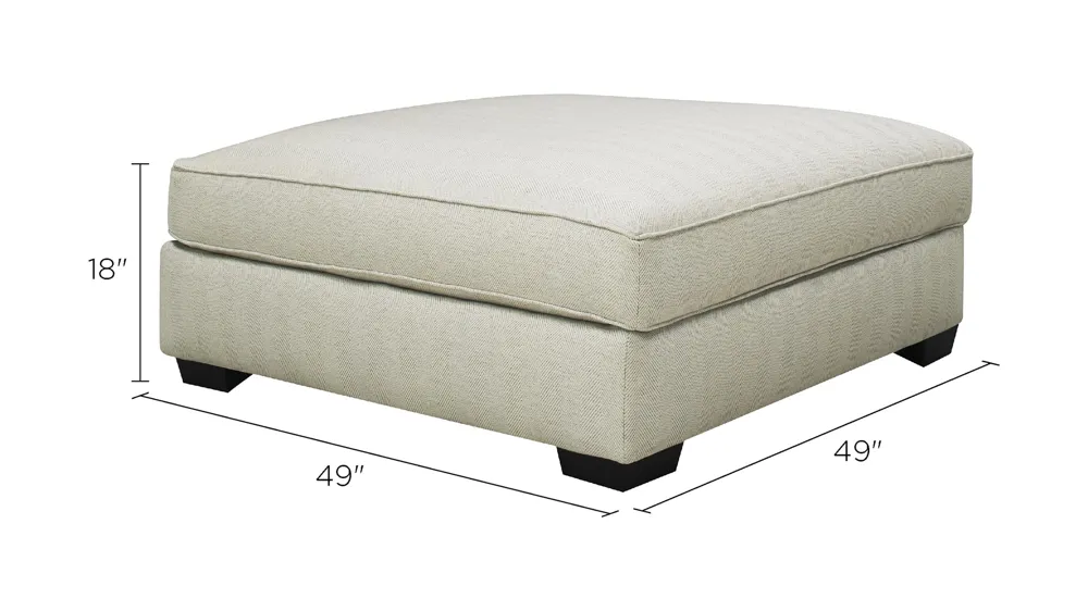 Marisa Chenille Ottoman Dimensions