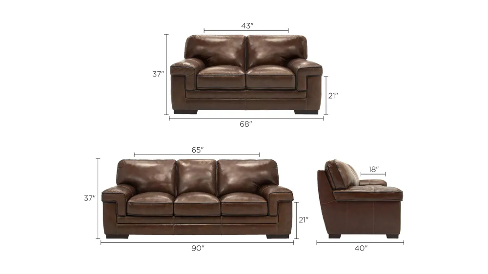 Colton Living Room Set Dimensions