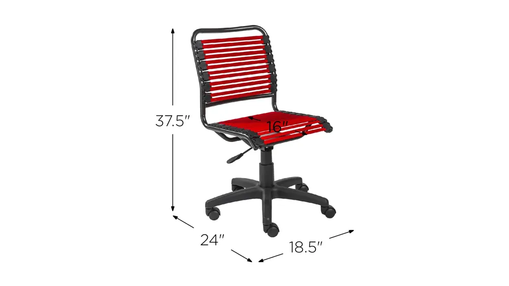 Allison Armless Bungie Office Chair Dimensions