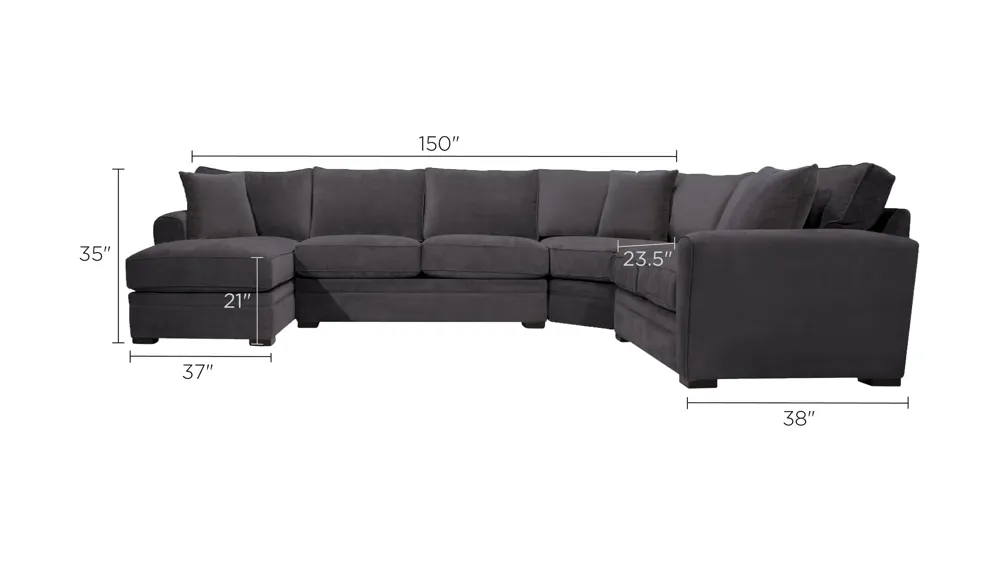 Artemis II 4-pc. Sectional Dimensions