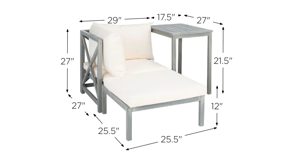 Mazza 5-pc. Outdoor Modular Sectional Sofa Dimensions
