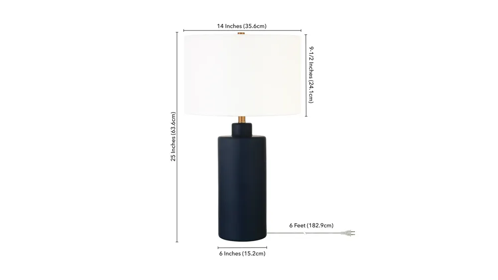 Elmdale Table Lamp Dimensions