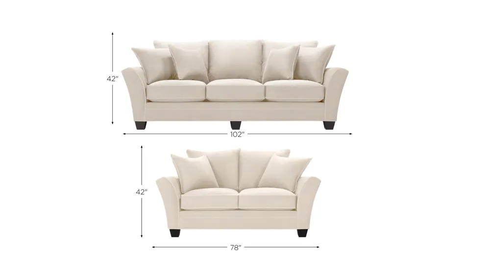 Briarwood Living Room Set Dimensions