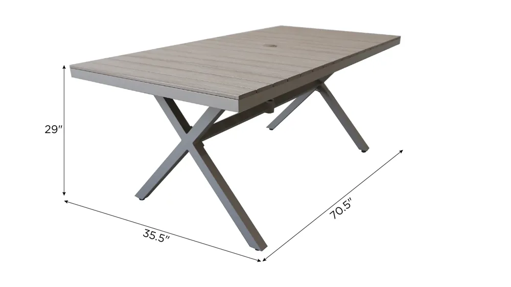 Mariner Outdoor Dining Table Dimensions