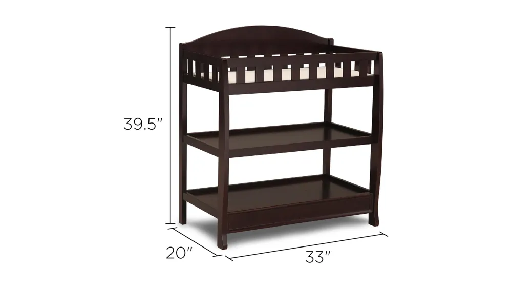 Wilmington Infant Changing Table with Pad by Delta Children Dimensions