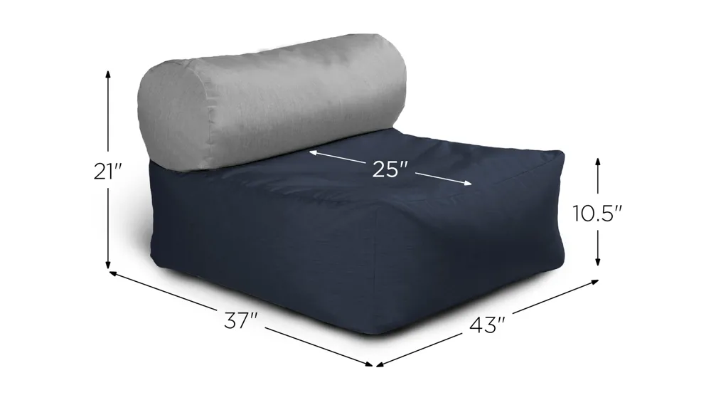 Kensington Large Outdoor Lounge w/ Bolster Dimensions