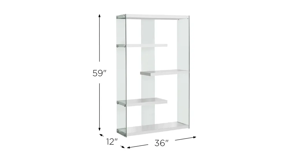Monarch Floating Shelf 60" Bookcase Dimensions