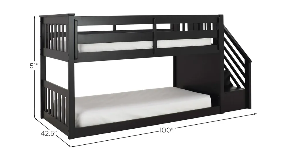 Kingsley Step Bunk Bed Dimensions