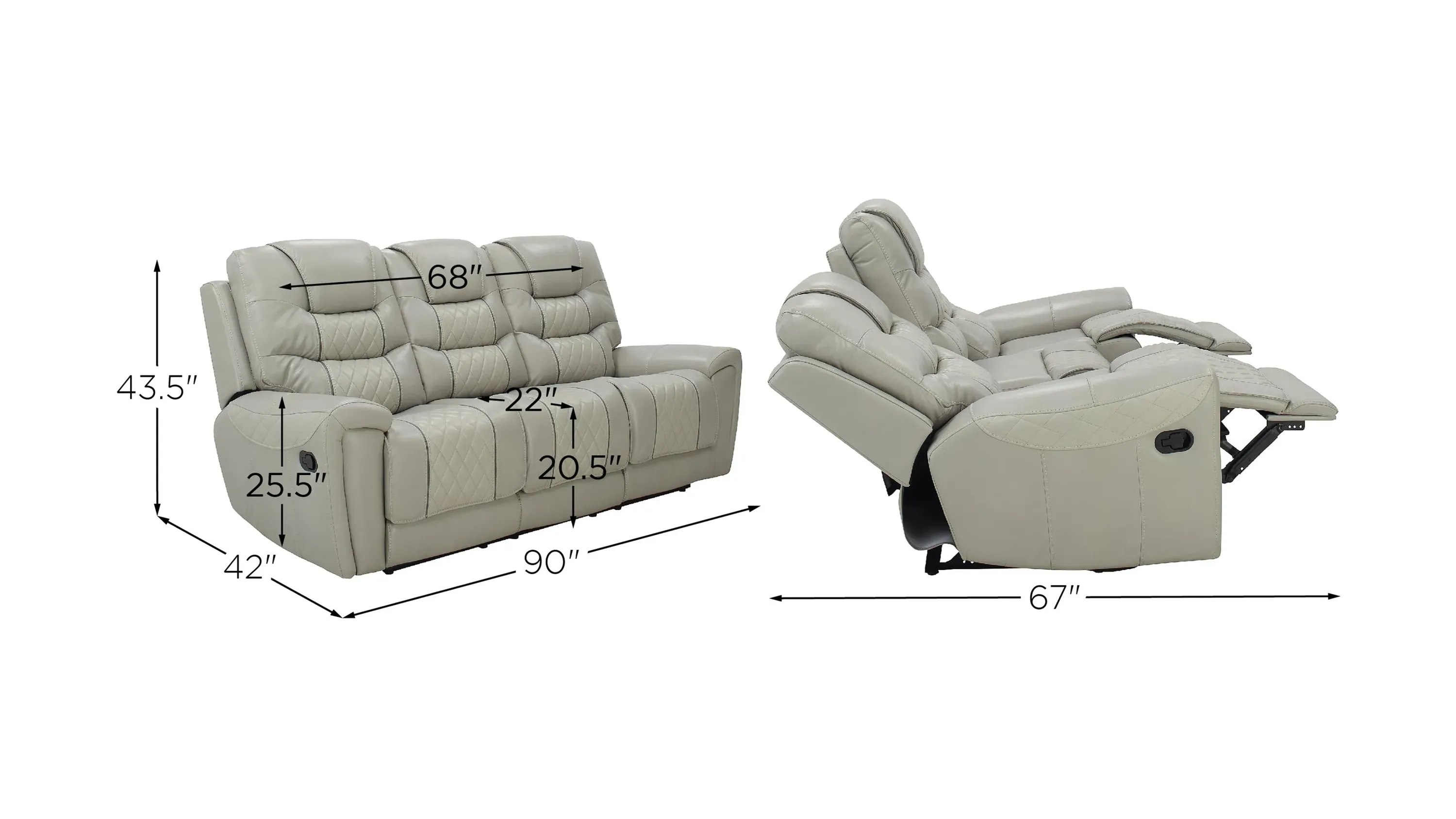 Corrigan Reclining Sofa w/ Drop Down Table | Raymour & Flanigan