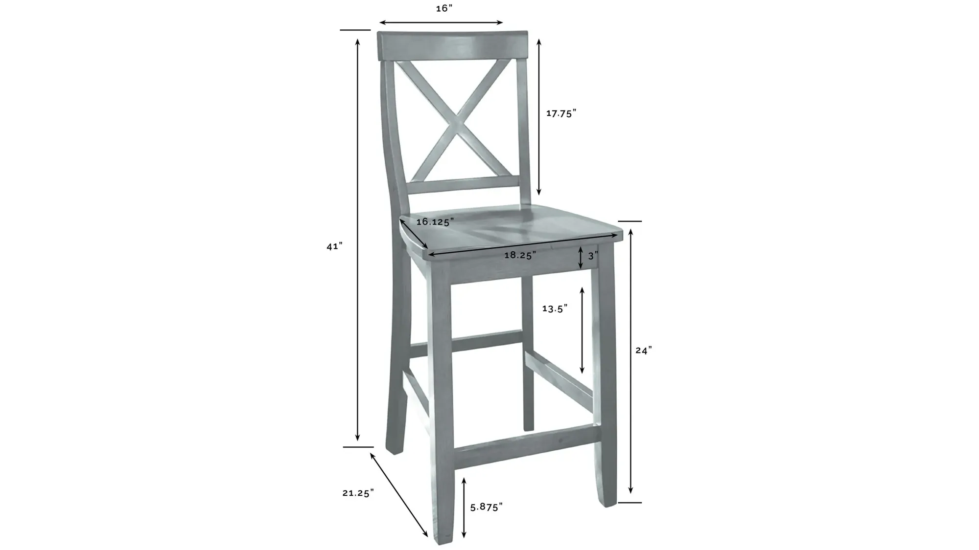 X-Back Counter Stool - Set of 2