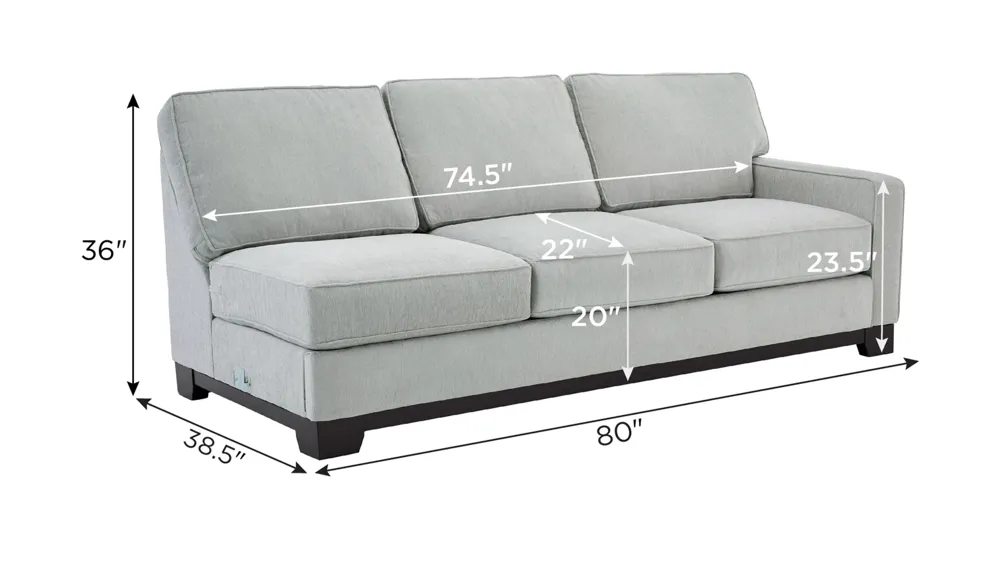 Arlo Right Arm Facing Sofa Dimensions