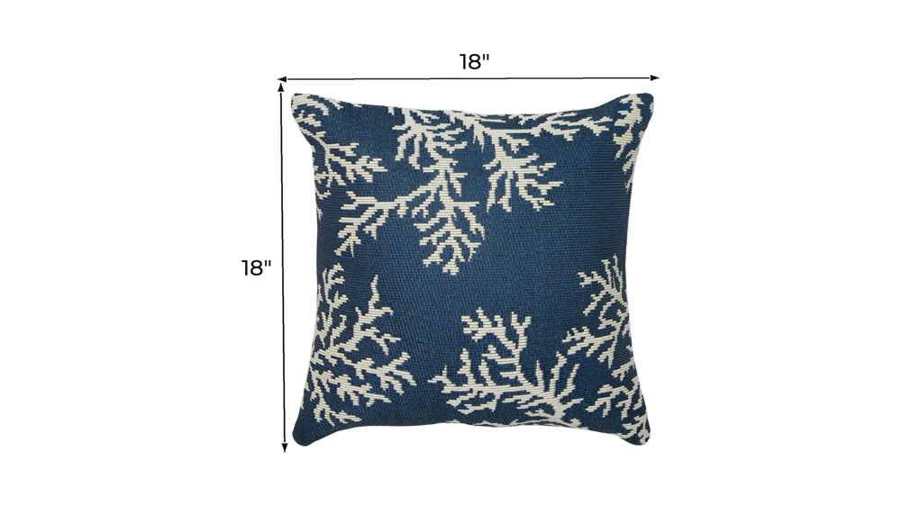 Marina Coral Edge Accent Pillow Dimensions