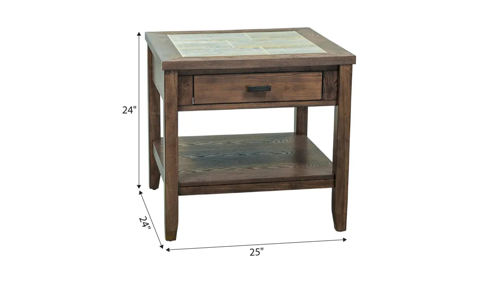 Mesa Valley Rectangular End Table Dimensions