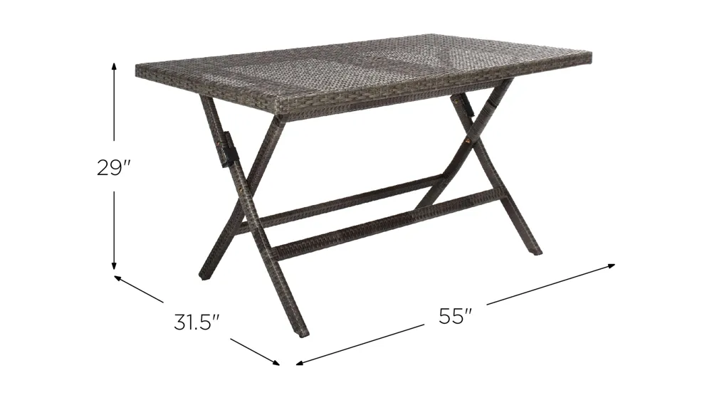 Neval Outdoor Folding Table Dimensions