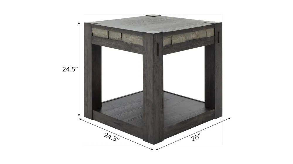 Rockwell Rectangular End Table Dimensions
