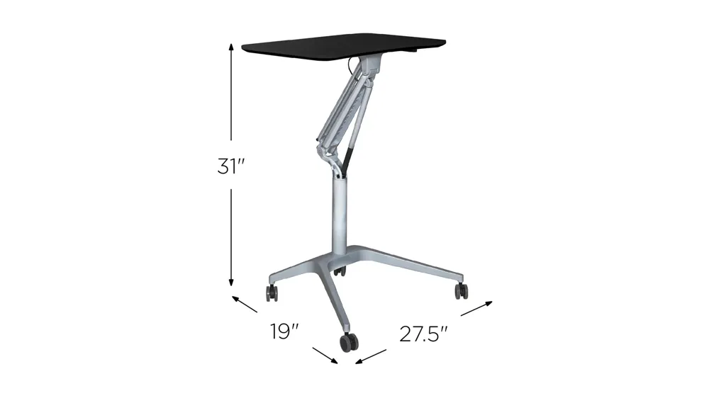 Enola Adjustable Mobile Desk Dimensions