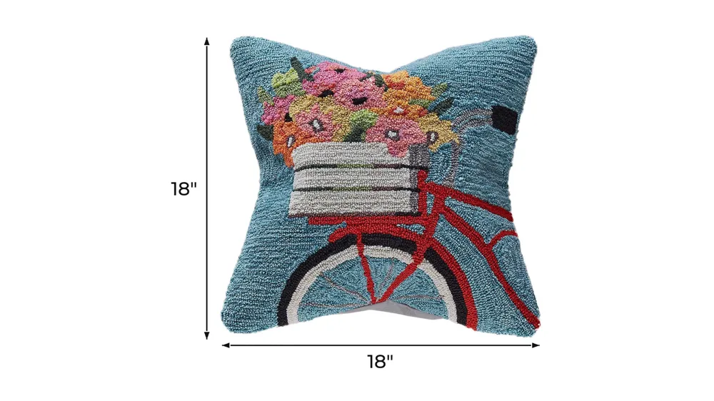 Liora Manne Frontporch Bike Ride Pillow Dimensions