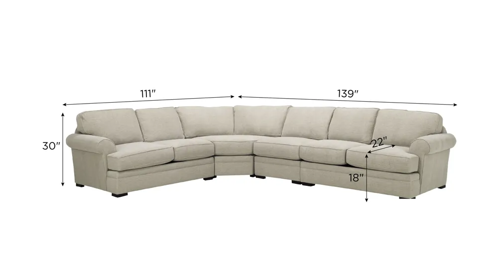 Grady 4-pc. Sectional Dimensions
