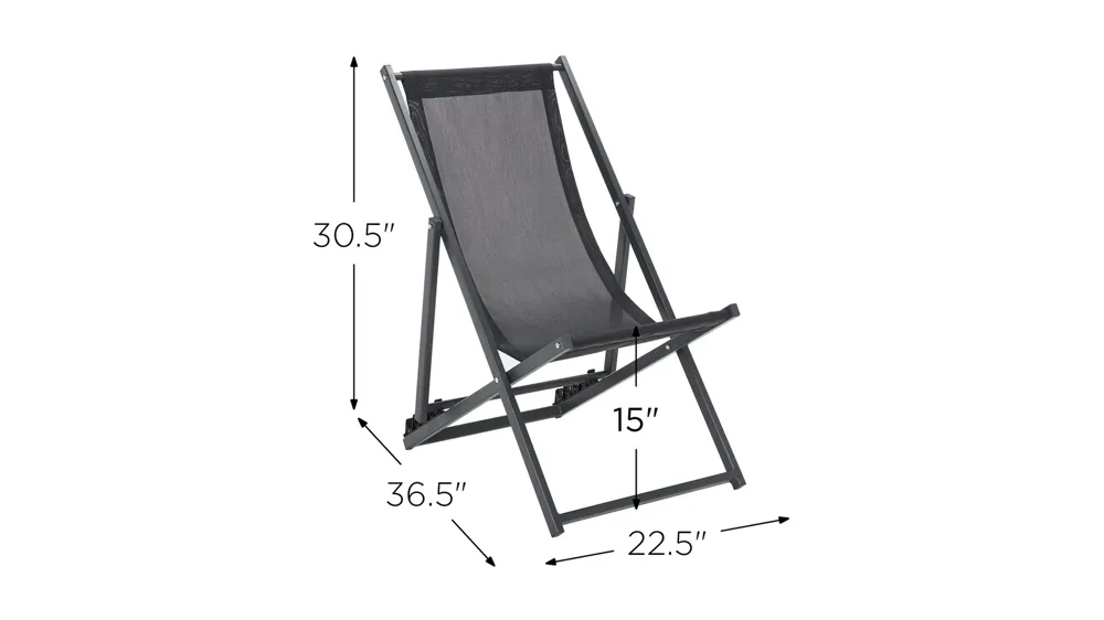 Breslin Patio Chairs Set of 2 Dimensions