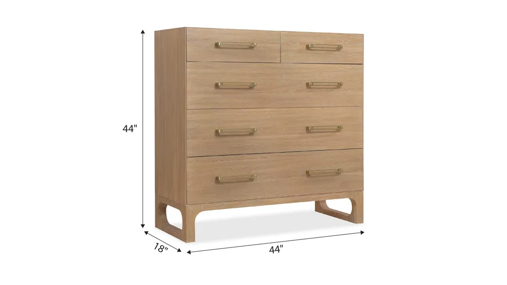 Banyon Bay Five Drawer Dresser Dimensions