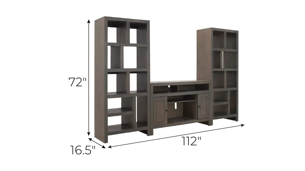 Warren 3-pc. 52" Entertainment Wall Dimensions