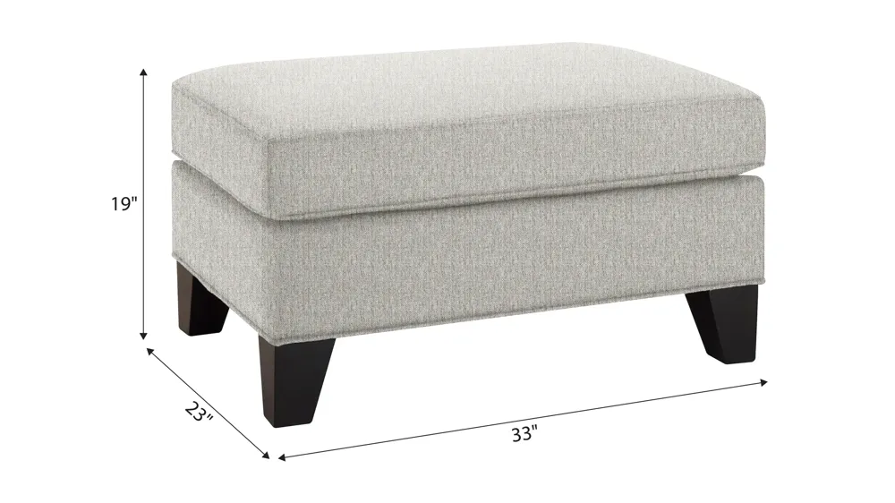 Carmine Ottoman Dimensions