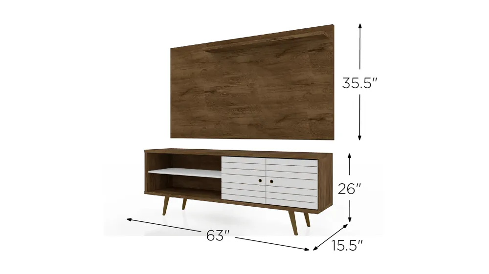 Liberty 62" TV Stand and Panel Dimensions