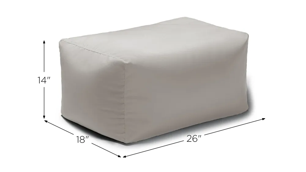 Lamont Outdoor Bean Bag Ottoman Dimensions