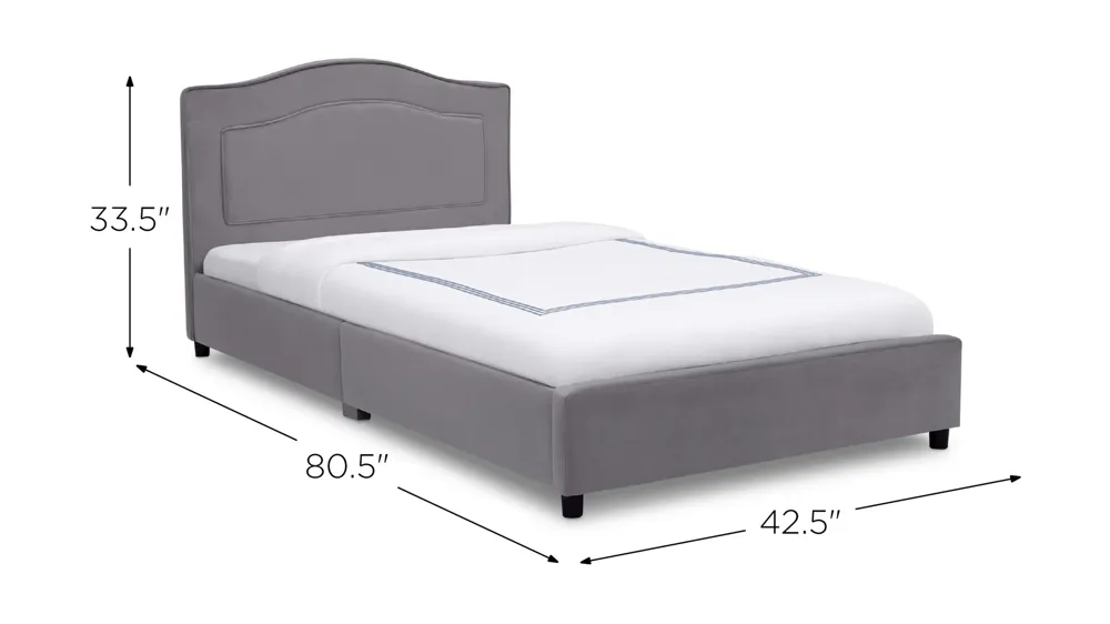 Upholstered Bed by Delta Children Dimensions