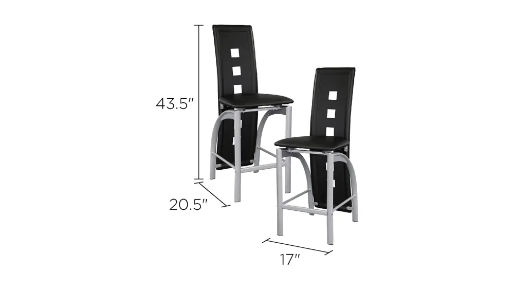 Maya Counter Height Dining Chair (Set of 2) Dimensions