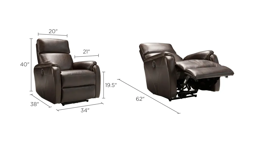 Damon Power Recliner Dimensions