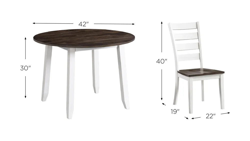 Kona 3-pc. Dining Set Dimensions