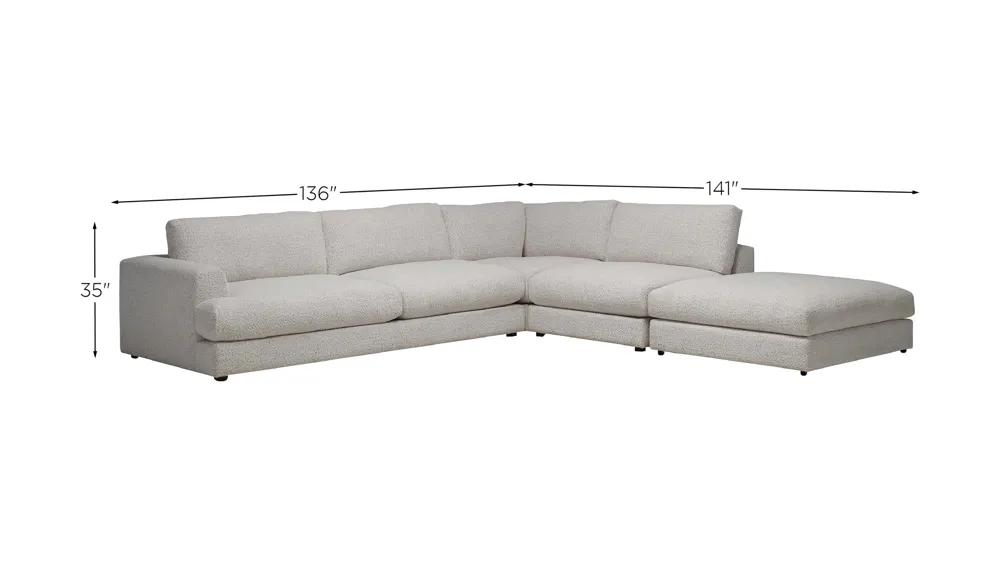 Montecito 4-pc. Sectional Dimensions