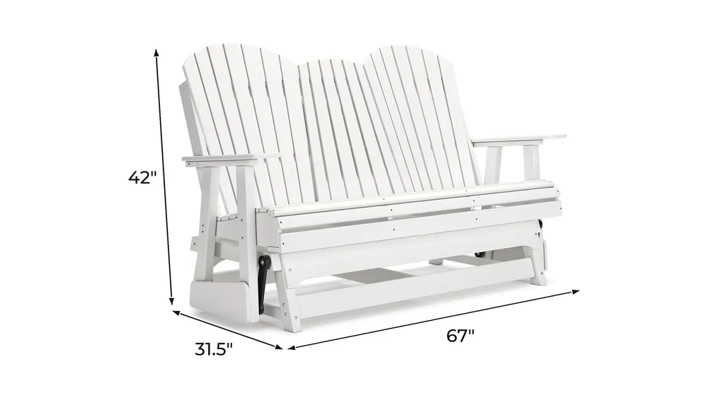 Hyland Wave Outdoor Glider Loveseat Dimensions