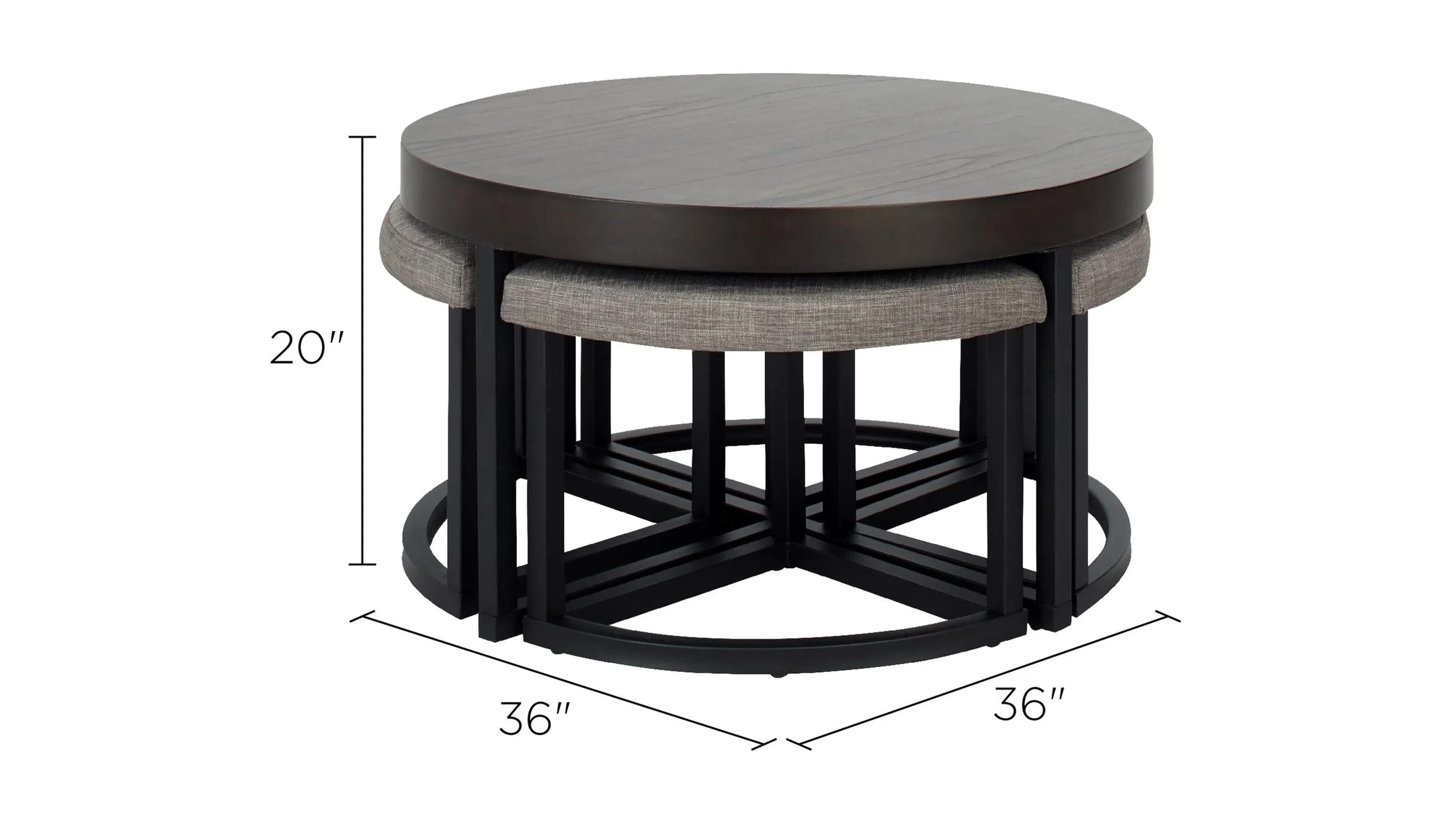 Coda Cocktail Table with Stools | Raymour & Flanigan