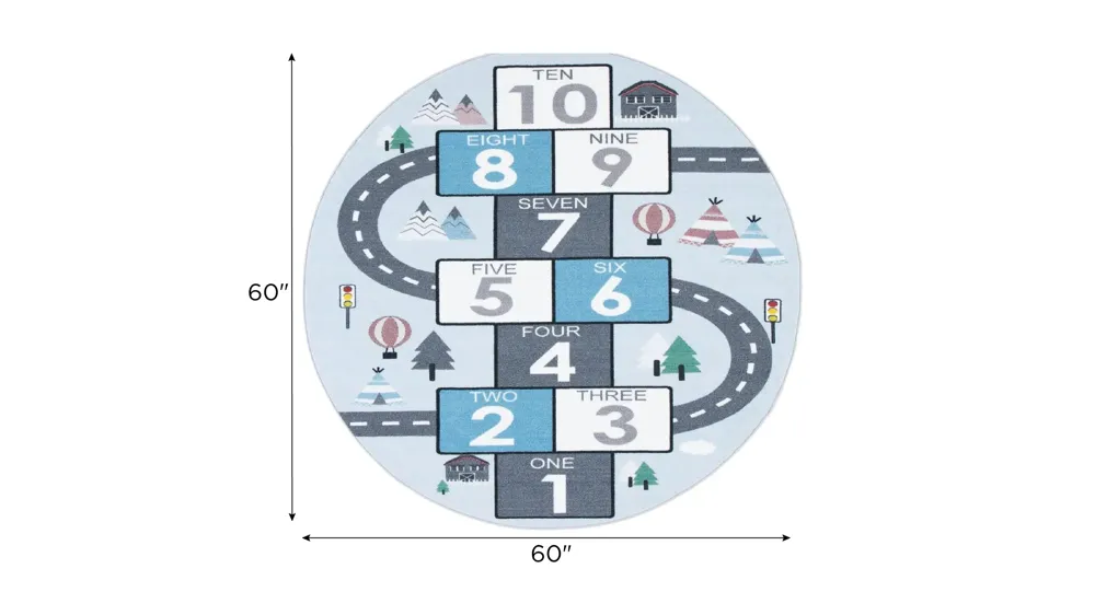 Elmira Kids' Playhouse Rug Dimensions