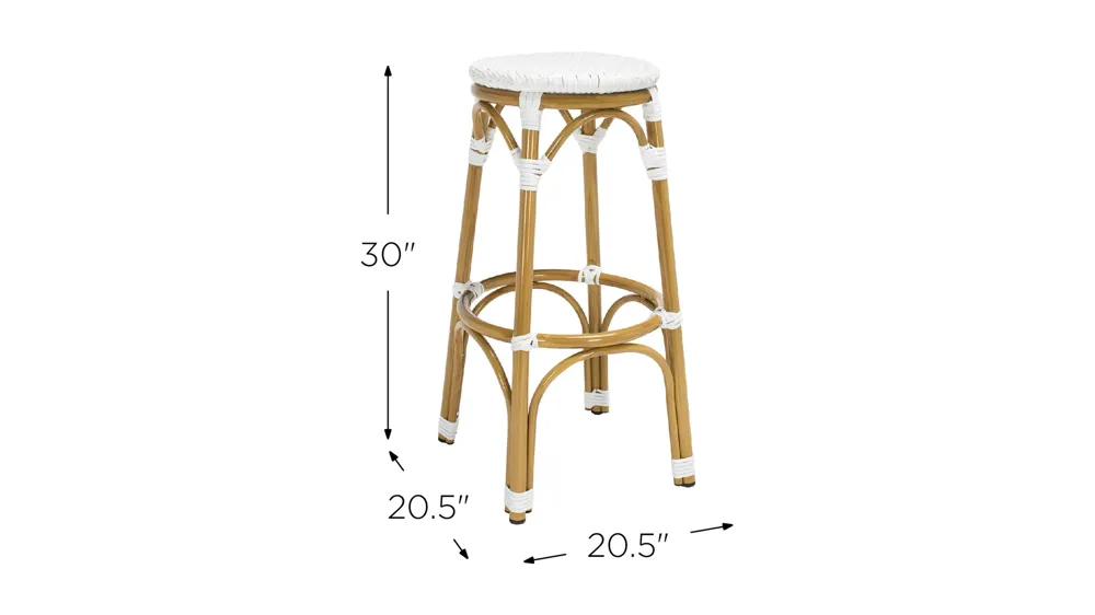 Nunzio Outdoor Bar Stool Dimensions