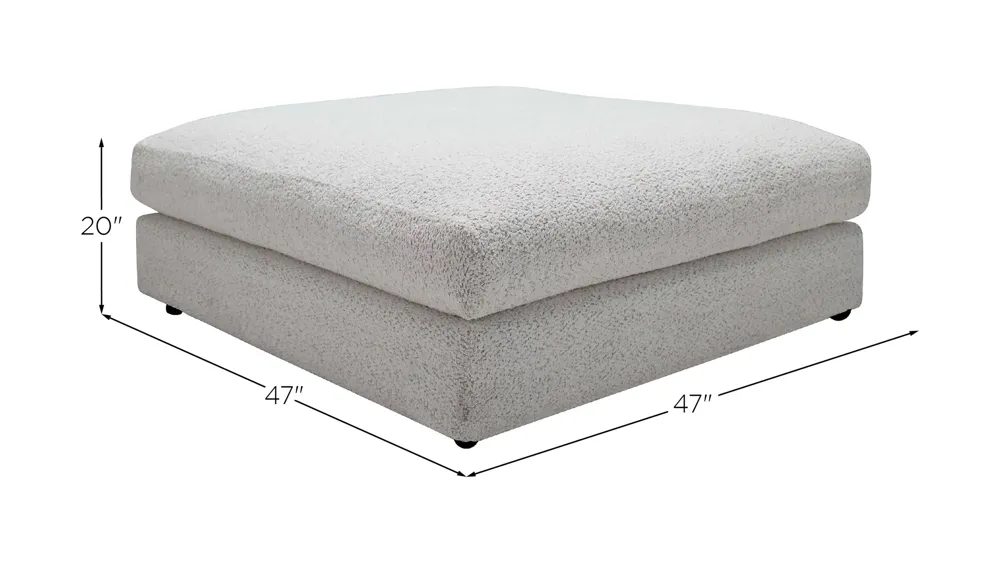 Montecito Bumper Ottoman Dimensions