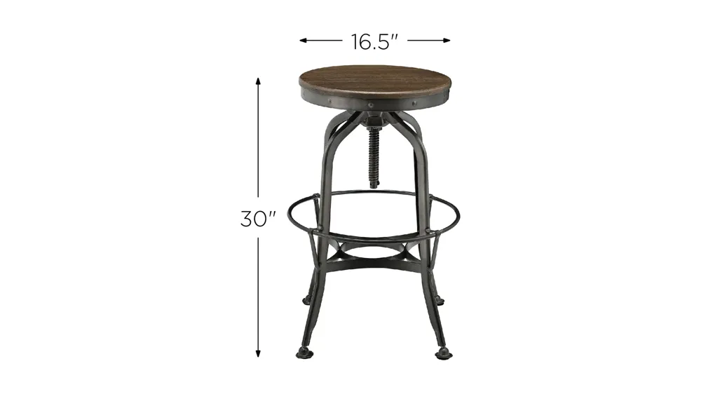 Industrial Vintage Swivel Bar Stool Dimensions