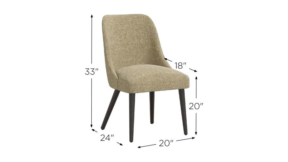 Kintra Upholstered Dining Chair Dimensions