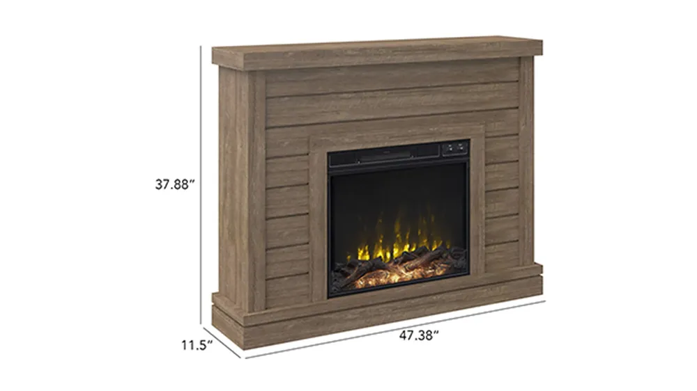 Benjamin Wall Mantel Electric Fireplace Dimensions