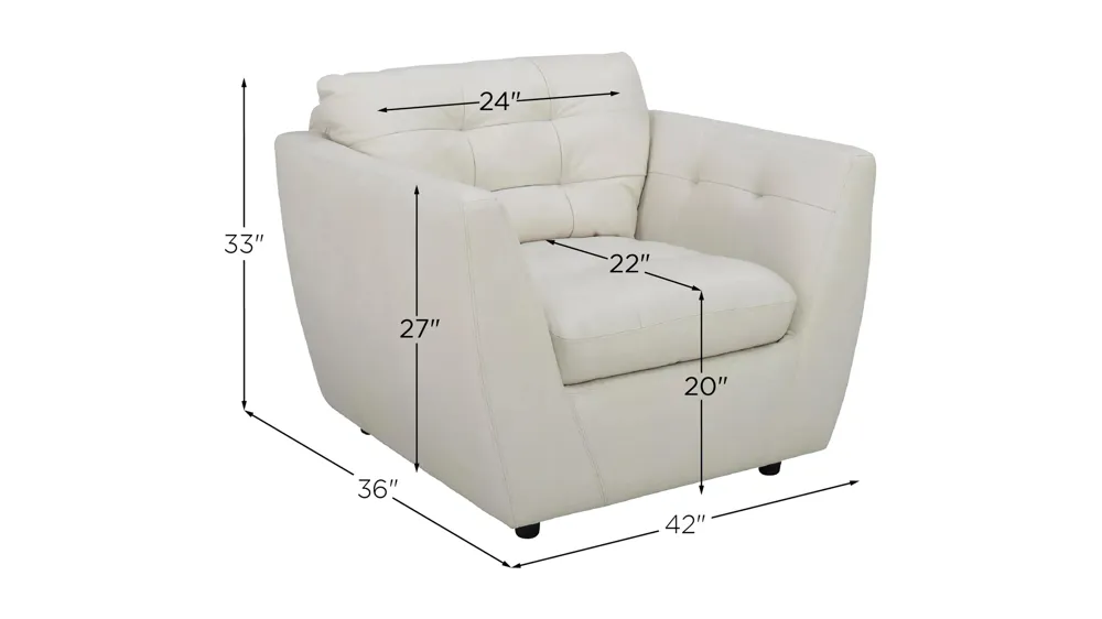 Damar Leather Chair Dimensions