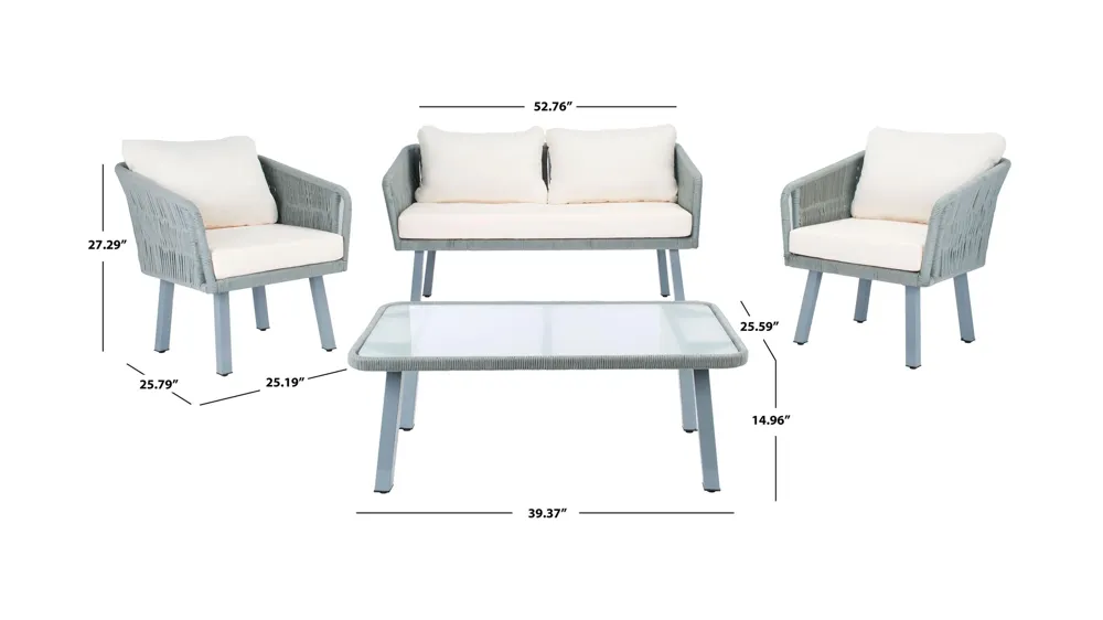 Paley 4-pc. Rope Living Set Dimensions