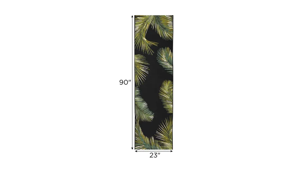 Marina Palm Border Indoor/Outdoor Area Rug Dimensions