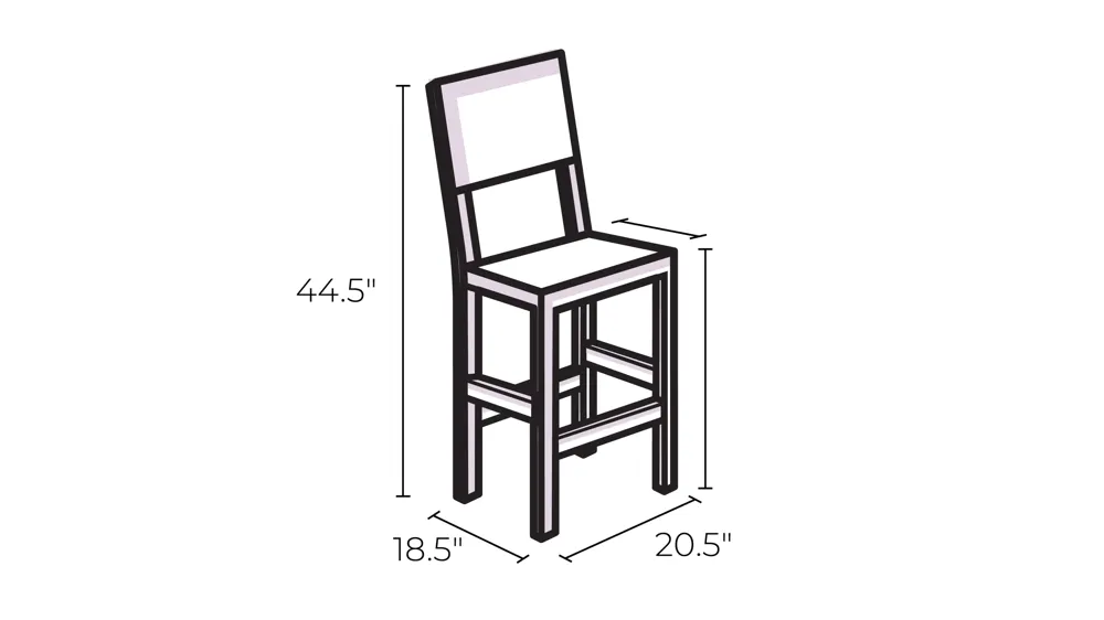 Rachel Bar Stool Dimensions