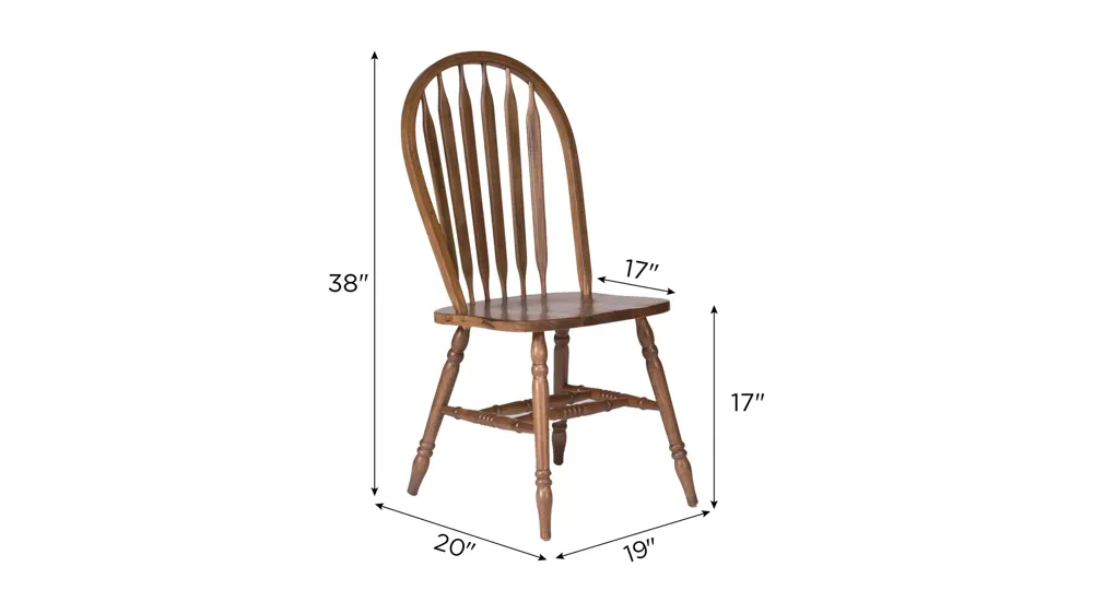 Carolina Crossing Side Chair- Set of 2 Dimensions